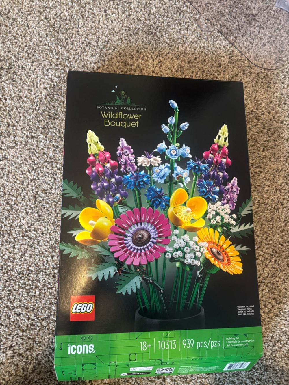 Lego Wildflower Bouquet in Yellow, Pink, Purple, Blue, White, Green